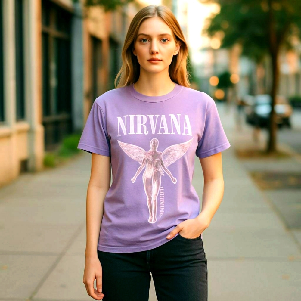 Purple Nirvana Medium Graphic T-Shirt NWOT